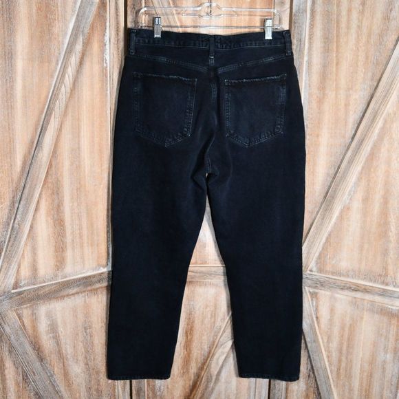 Agolde Riley Distressed High Rise Straight Crop - Picture 6 of 10